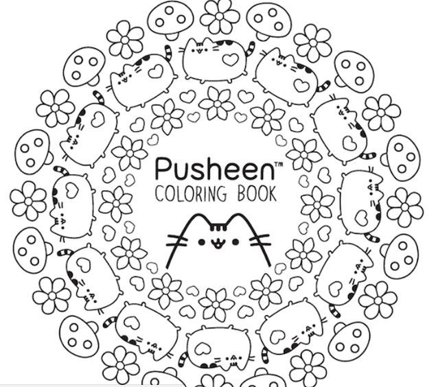 638x564 Freebie Pusheen Cat Coloring Page Stamping