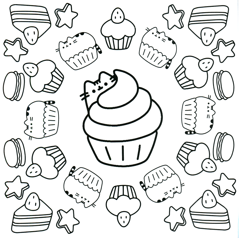 20 Free Pusheen Coloring Pages To Print 803x800 20 Free Pusheen Coloring Pages To Print