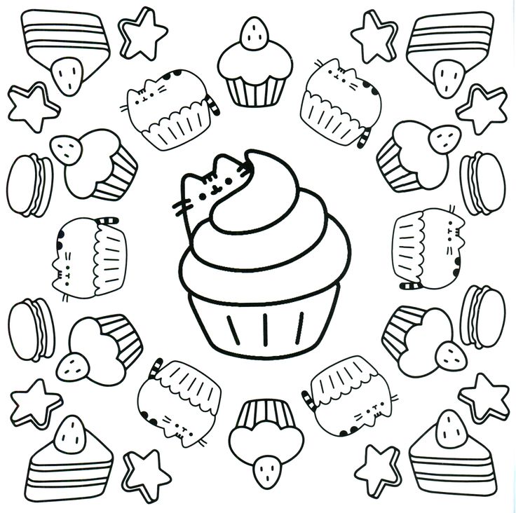 736x732 Pusheen Coloring Pages