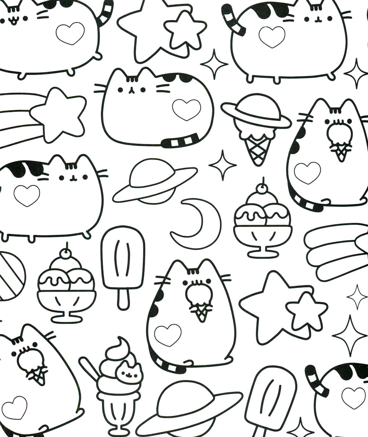 1248x1481 Pusheen Coloring Pages