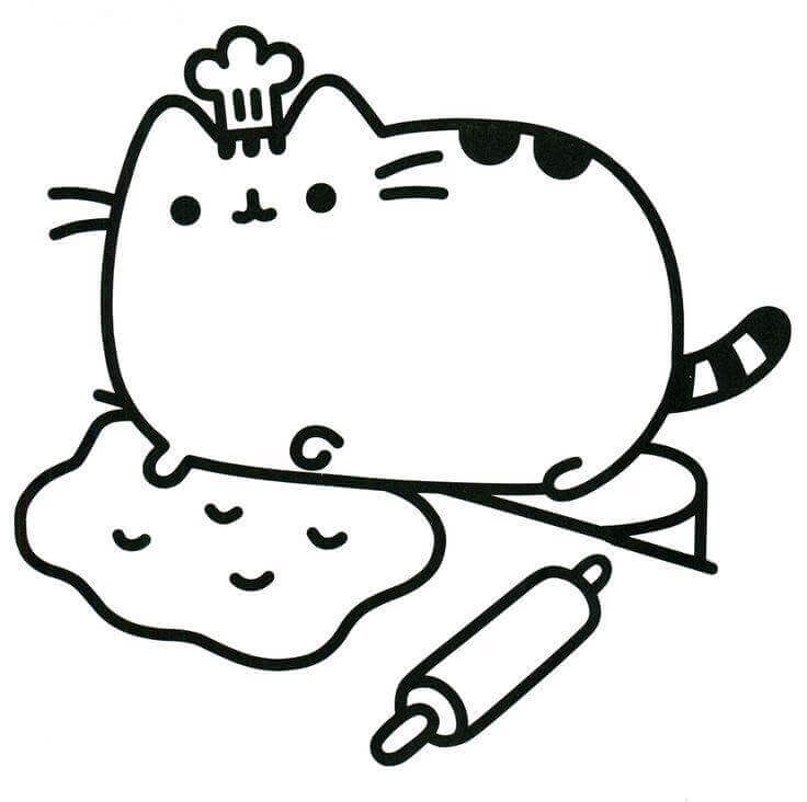 736x732 Pusheen Coloring Pages 20 Free Pusheen Coloring Pages To Print