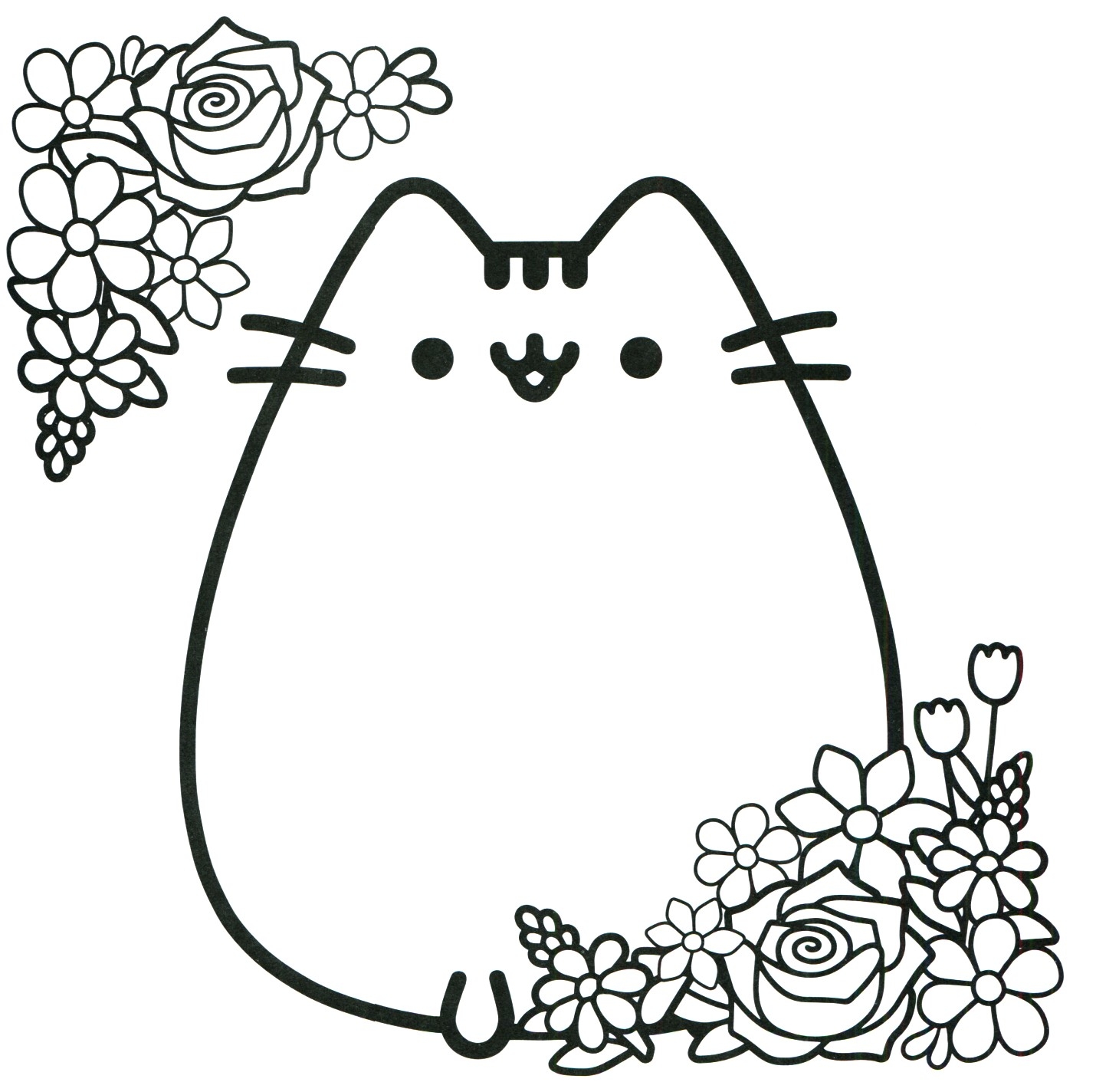 1430x1424 Pusheen Coloring Pages Coloring Pages New Coloring Sheets