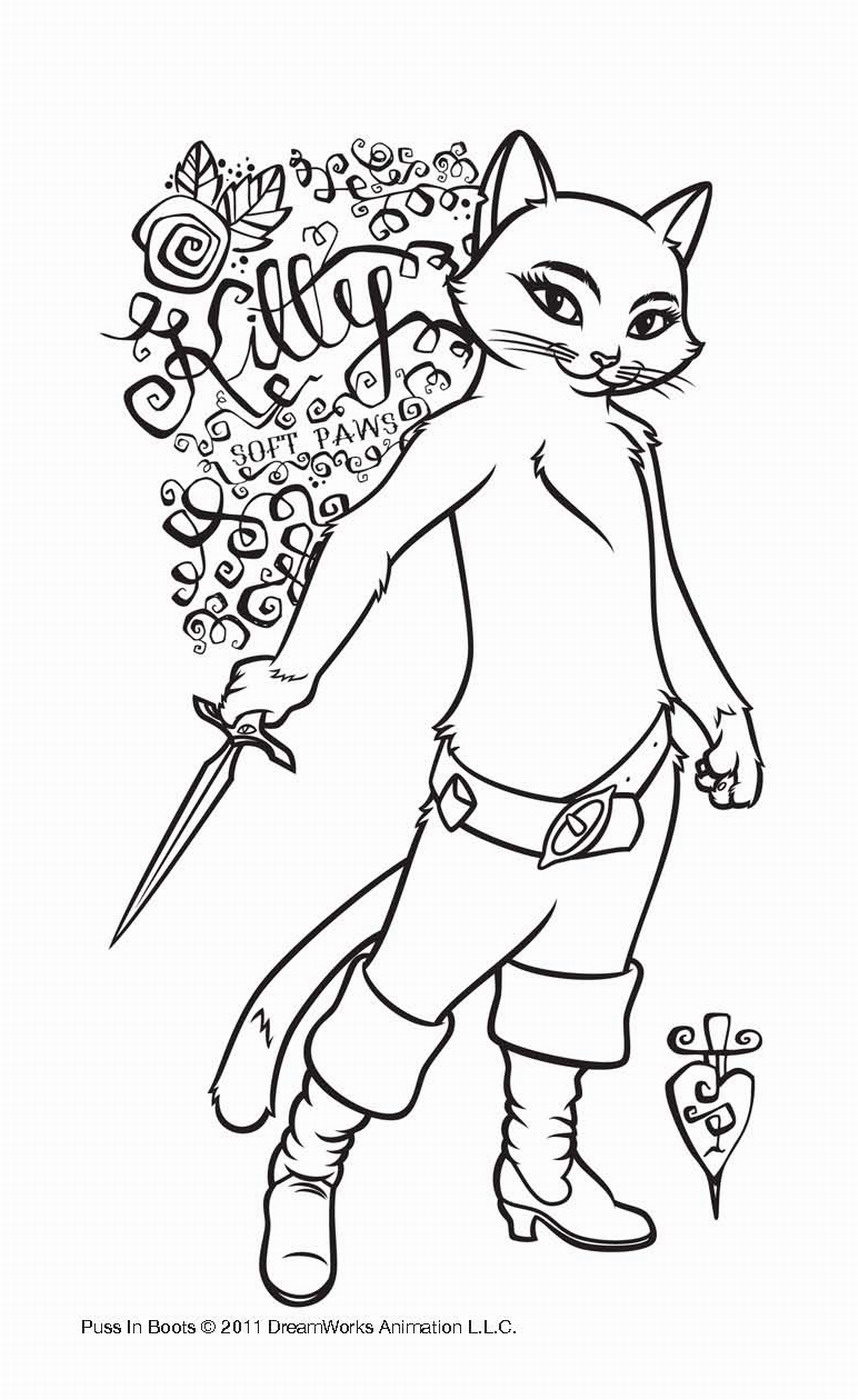 Puss In Boots Coloring Pages 858x1400 Puss In Boots Coloring Pages