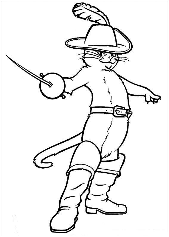 Puss In Boots Coloring Page 11 567x794 Puss In Boots Coloring Page 11