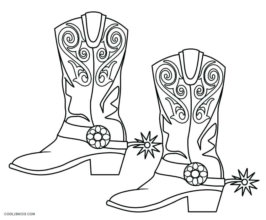 Boots Coloring Pages Boot Coloring Pages For Cowboy Boot Coloring 848x700 Boots Coloring Pages Boot Coloring Pages For Cowboy Boot Coloring