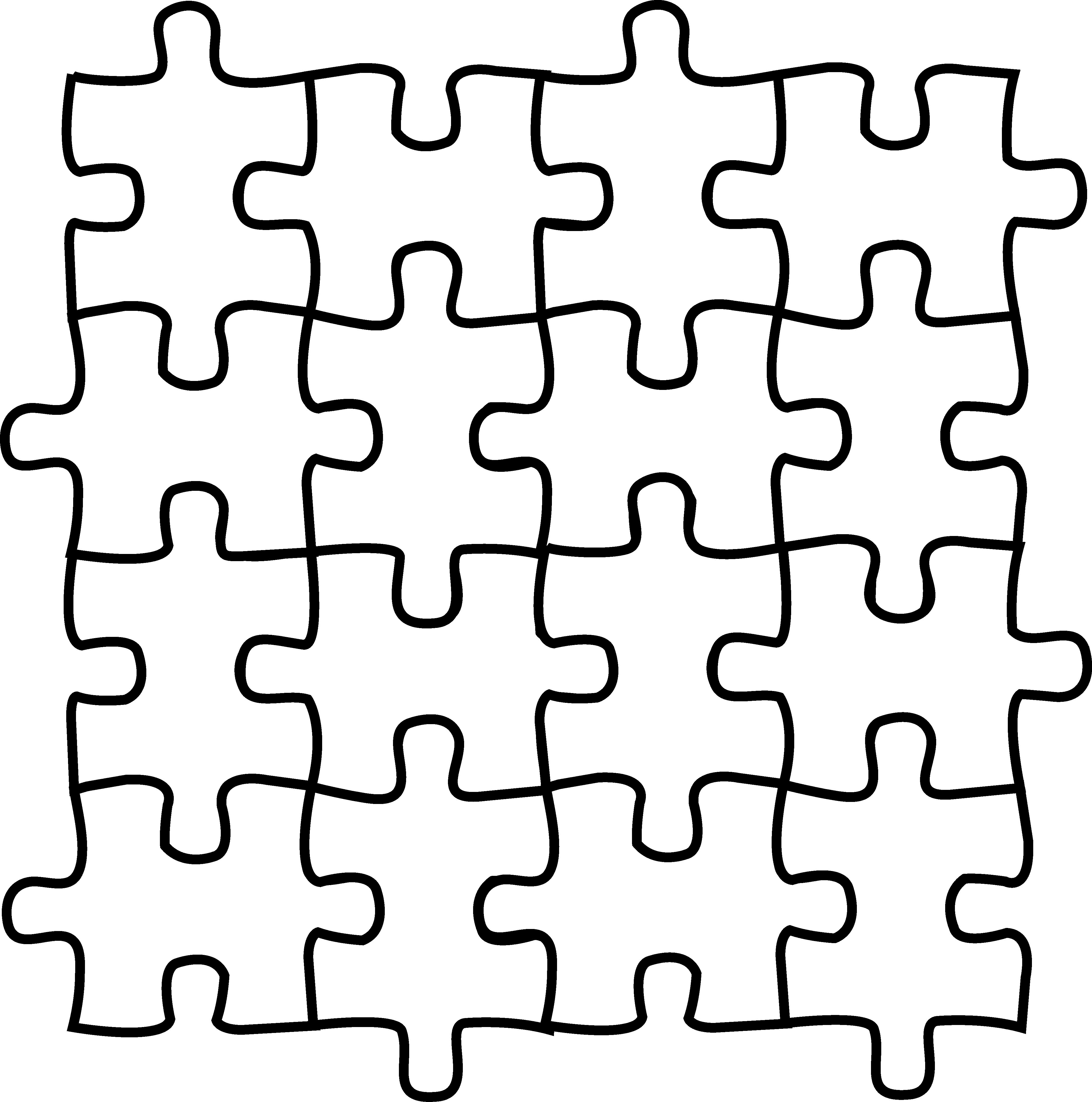 Puzzle Pieces Coloring Page 4254x4293 Puzzle Pieces Coloring Page