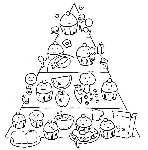600x605 Food Pyramid Coloring Page Printable Blank Coloring Page For Food