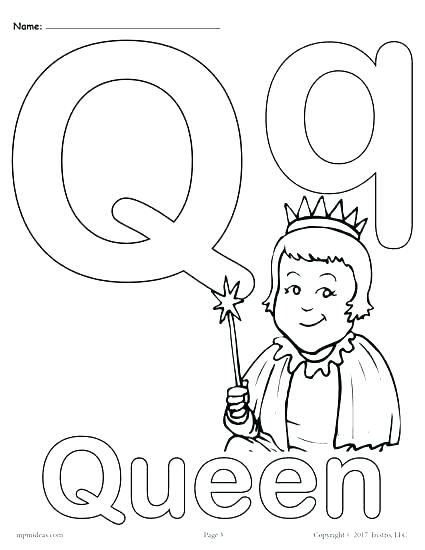 425x550 Letter Q Coloring Sheet Letter D Coloring Pages Printable