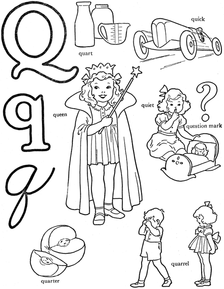 743x960 Get This Letter Q Coloring Pages