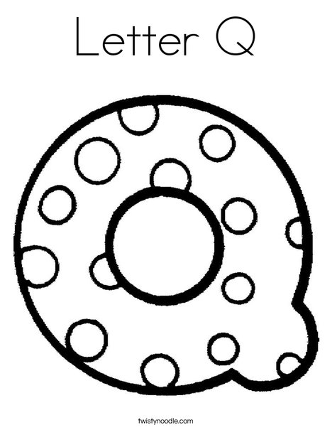 468x605 Letter Q Coloring Page