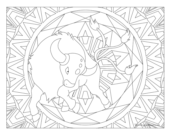 Adult Pokemon Coloring Page Tauros Coloring Pages 690x533 Adult Pokemon Coloring Page Tauros Coloring Pages