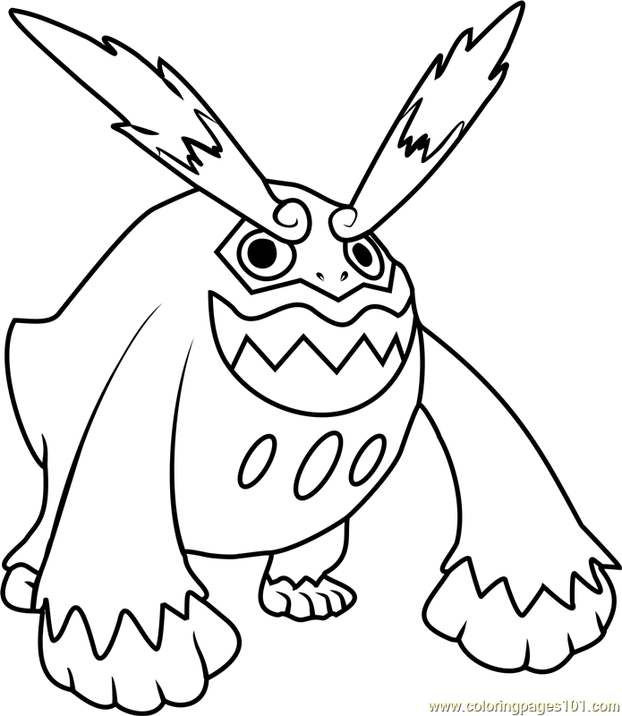 Darmanitan Pokemon Coloring Page 695x800 Darmanitan Pokemon Coloring Page