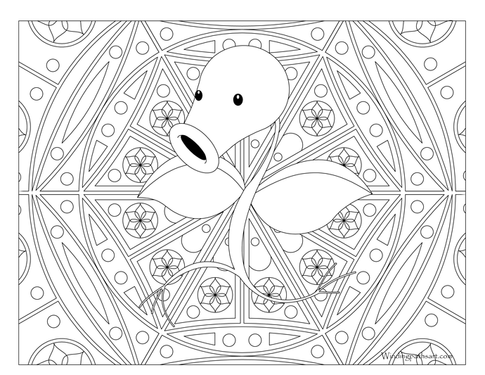 Adult Pokemon Coloring Page Bellsprout Color Pages 690x533 Adult Pokemon Coloring Page Bellsprout Color Pages