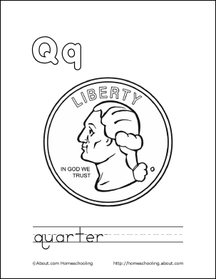 Letter Q Coloring Book 303x392 Letter Q Coloring Book