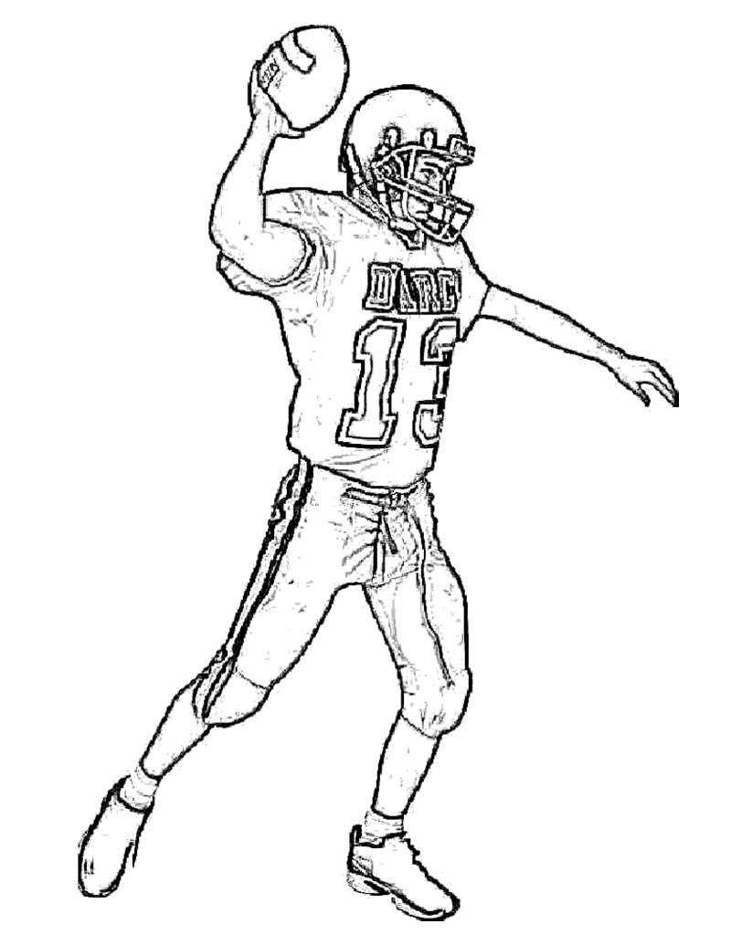 Football Player Coloring Pages 800x1035 Football Player Coloring Pages