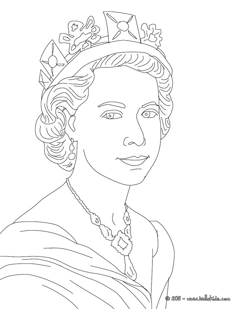 Queen Elizabeth Ii Coloring Pages 820x1060 Queen Elizabeth Ii Coloring Pages
