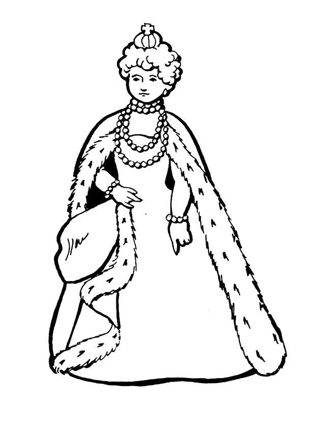 Simple Queen Coloring Pages 645x860 Simple Queen Coloring Pages