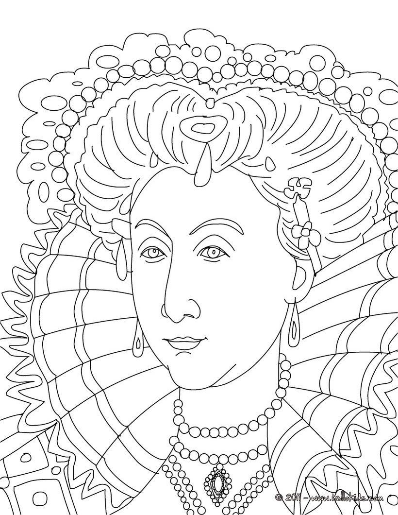 820x1060 Queen Elizabeth I Coloring Page Sonlight Core C