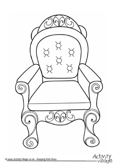 460x653 Throne Colouring Page 2 Queens Birthday Fundraising
