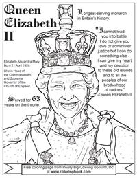 200x259 Coloring Books Queen Elizabeth Ii Free Online Coloring Page