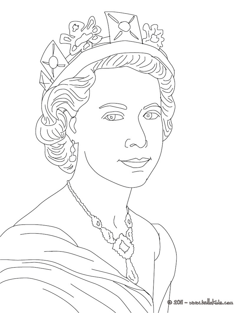 820x1060 Queen Elizabeth Ii Colouring Page, Great Printing Or Maybe