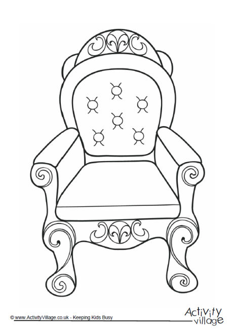 460x653 Throne Colouring Page 2 Queens Birthday Fundraising
