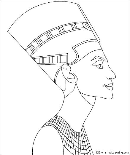 Queen Nefertiti Coloring Page 438x523 Queen Nefertiti Coloring Page