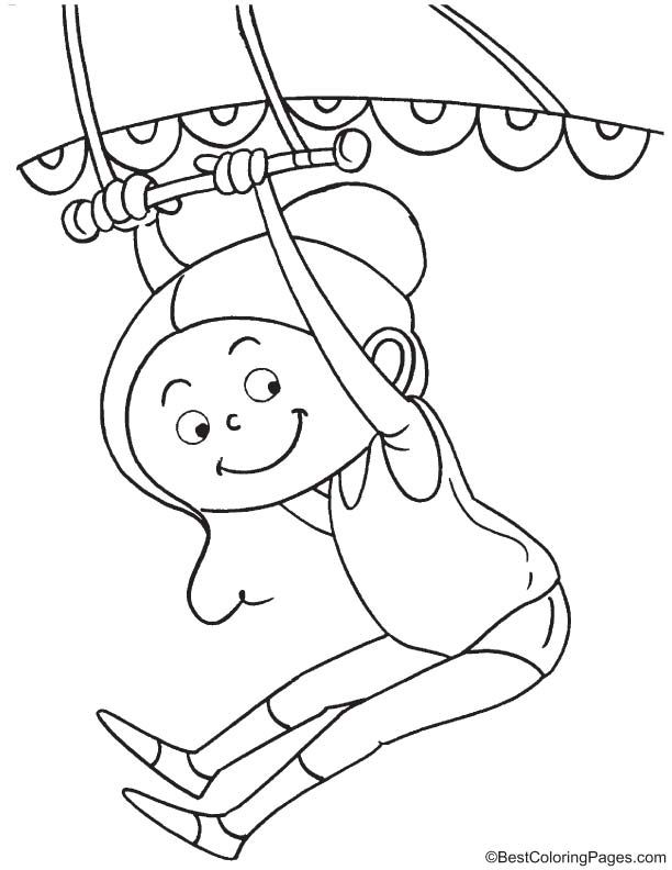 Trapeze Artist 1 Coloring Page Coloring Pages 612x792 Trapeze Artist 1 Coloring Page Coloring Pages