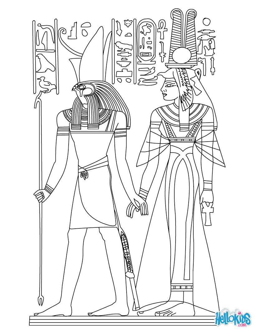 Egyptian Coloring Pages Horus And Nefertiti Deities Coloring 821x1061 Egyptian Coloring Pages Horus And Nefertiti Deities Coloring