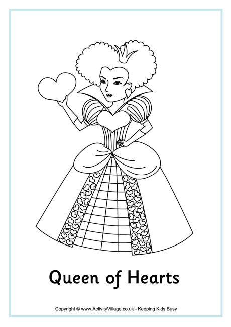 460x650 Queen Of Hearts Colouring Page