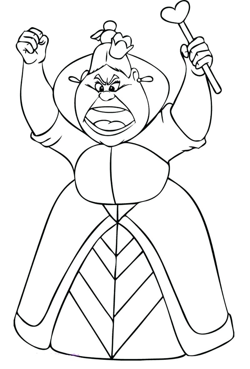 800x1179 Coloring Page ~ Alice In Wonderland Coloring Page Queen Of Hearts