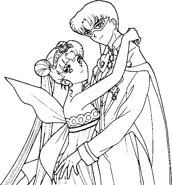 Neo Queen Serenity And King Endymion Coloring Page By 576x621 Neo Queen Serenity And King Endymion Coloring Page By
