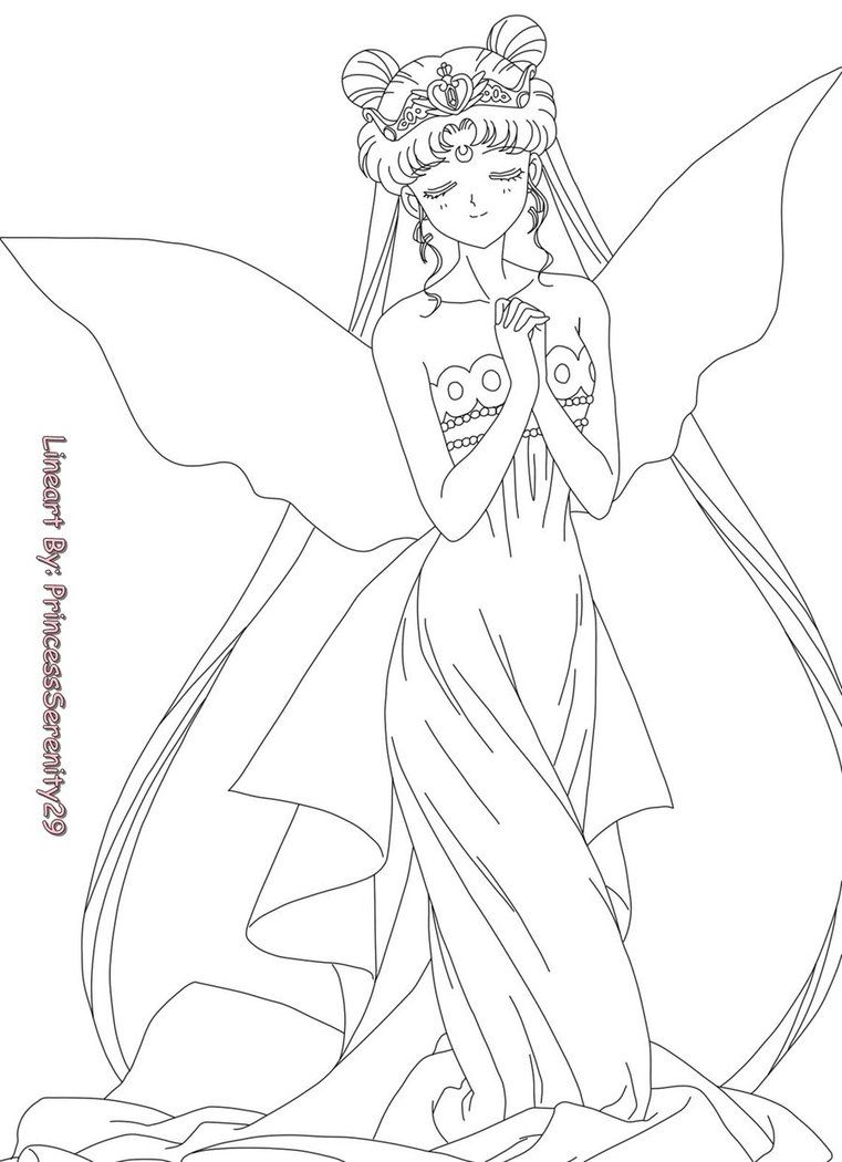 Princess Serenity Lineart By Princessserenity29 Coloring Pages 761x1050 Princess Serenity Lineart By Princessserenity29 Coloring Pages