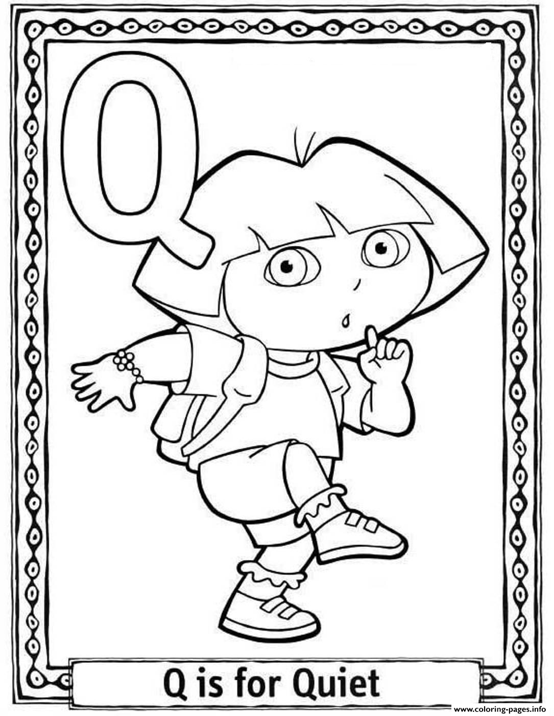 Dora Alphabet Coloring Pages Print Dora Quiet Alphabet S0227 1085x1400 Dora Alphabet Coloring Pages Print Dora Quiet Alphabet S0227