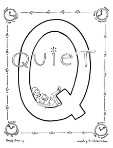 Quiet Coloring Page 220x289 Quiet Coloring Page