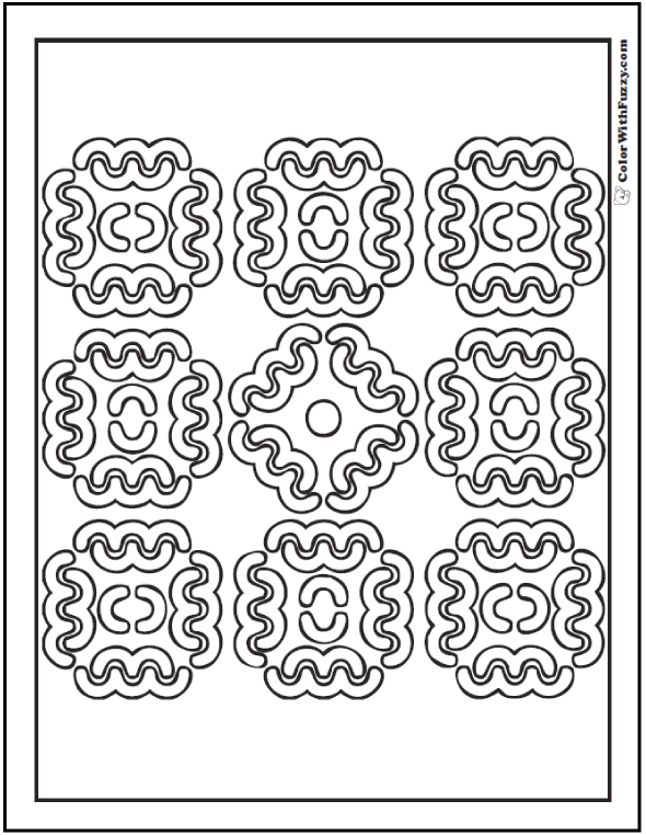 Pattern Coloring Pages Customize Pdf Printables 590x762 Pattern Coloring Pages Customize Pdf Printables