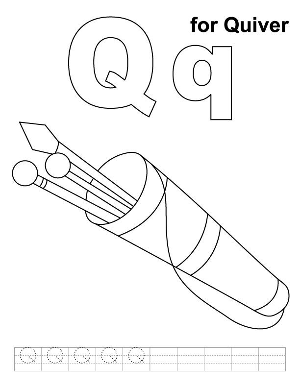 612x792 Q For Quiver Coloring Page With Handwriting Practice Letters