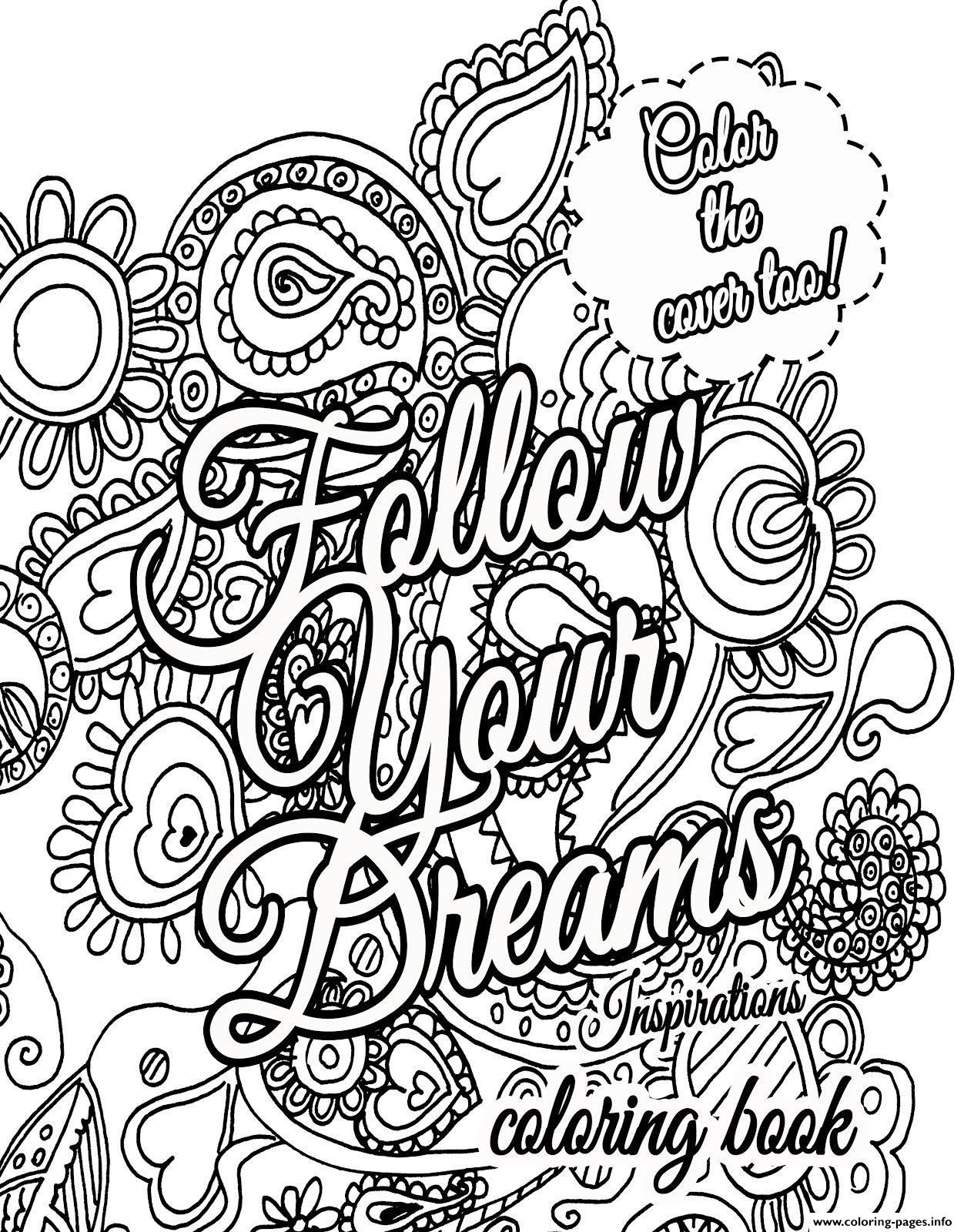Quote About Dream For Adults Coloring Pages Printable New 1252x1600 Quote About Dream For Adults Coloring Pages Printable New