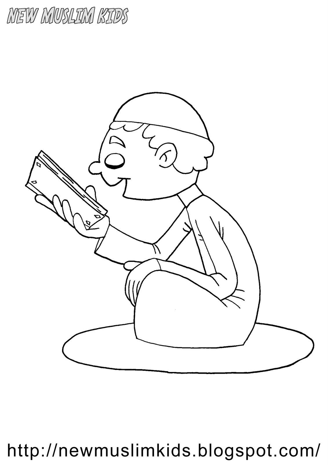 1131x1600 Reading Quran Coloring Page Ramadan Activities