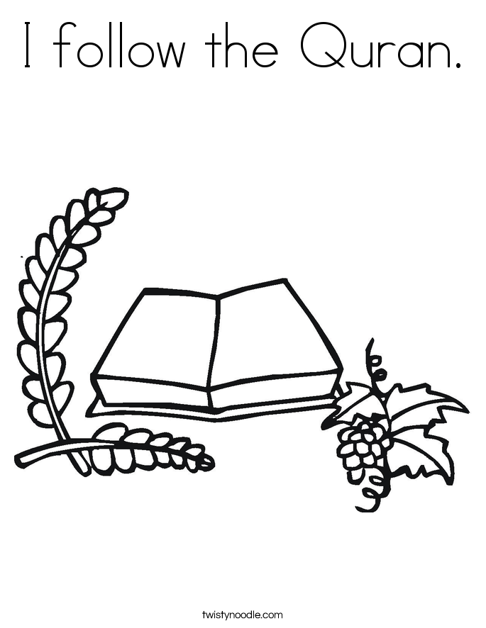 685x886 I Follow The Quran Coloring Page
