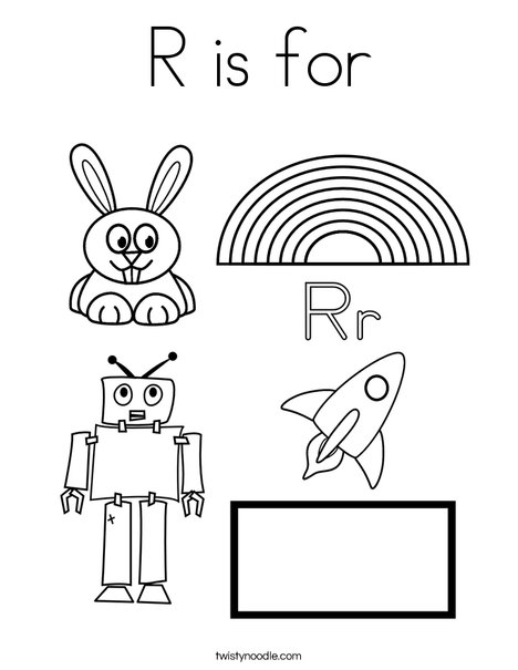 468x605 R Is For Coloring Page