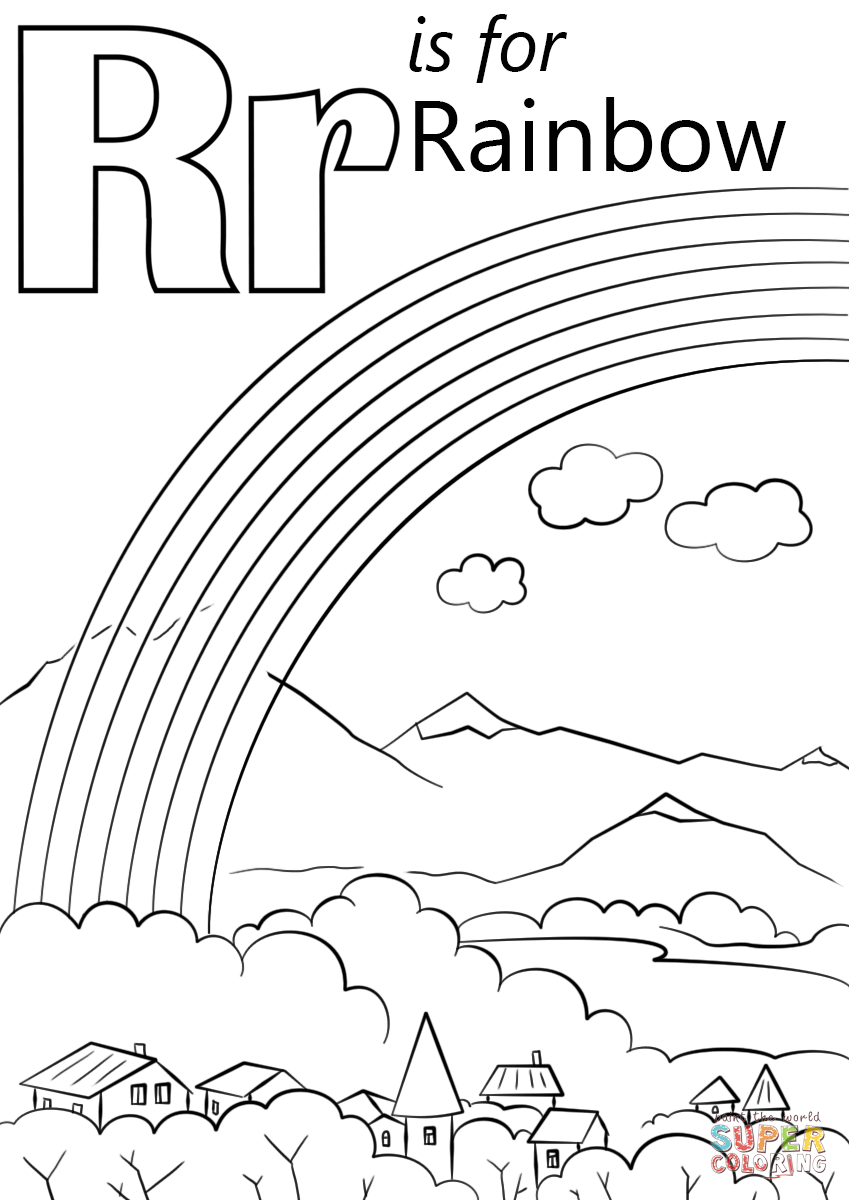 849x1200 Coloring Page For Letter R Educations Large Dltk Pages Preschool
