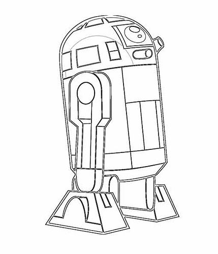 R2d2 Coloring Page R2d2 Stenciling 429x500 R2d2 Coloring Page R2d2 Stenciling