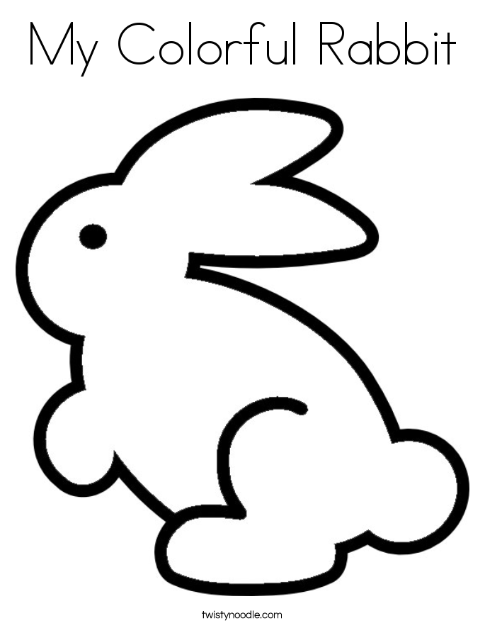 685x886 My Colorful Rabbit Coloring Page