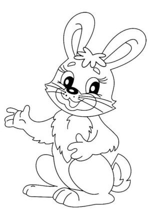 300x431 Rabbit Coloring Pages Happy Spring Coloring Pages For Kids
