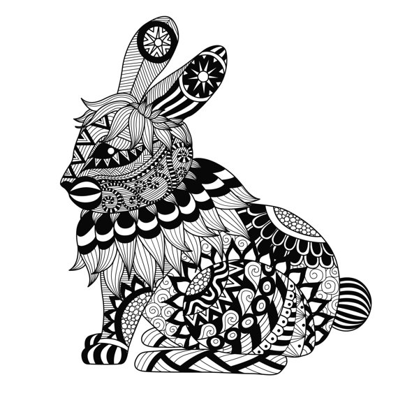 Items Similar To Rabbit Coloring Page Large Easter Gift Adult Teen 570x570 Items Similar To Rabbit Coloring Page Large Easter Gift Adult Teen
