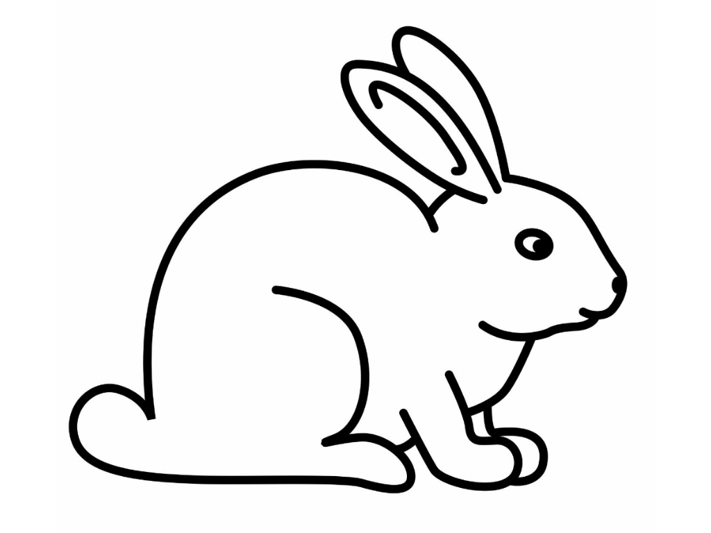 Rabbit Coloring Pages 2 1024x768 Rabbit Coloring Pages 2