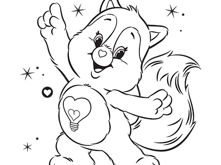 450x336 Meet Bright Heart Raccoon! Care Bears Coloring Page Ag Kidzone