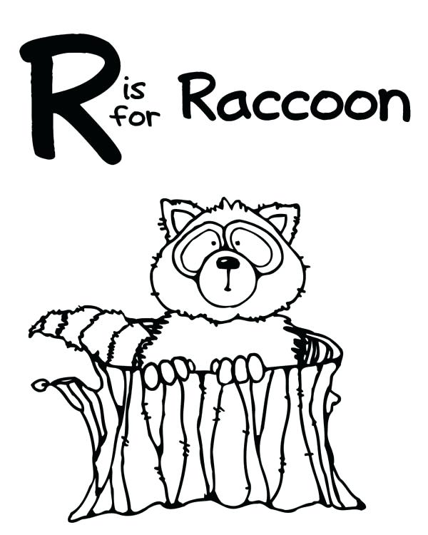 600x750 Racoon Coloring Page R Is For Raccoon Coloring Page Raccoon Mario