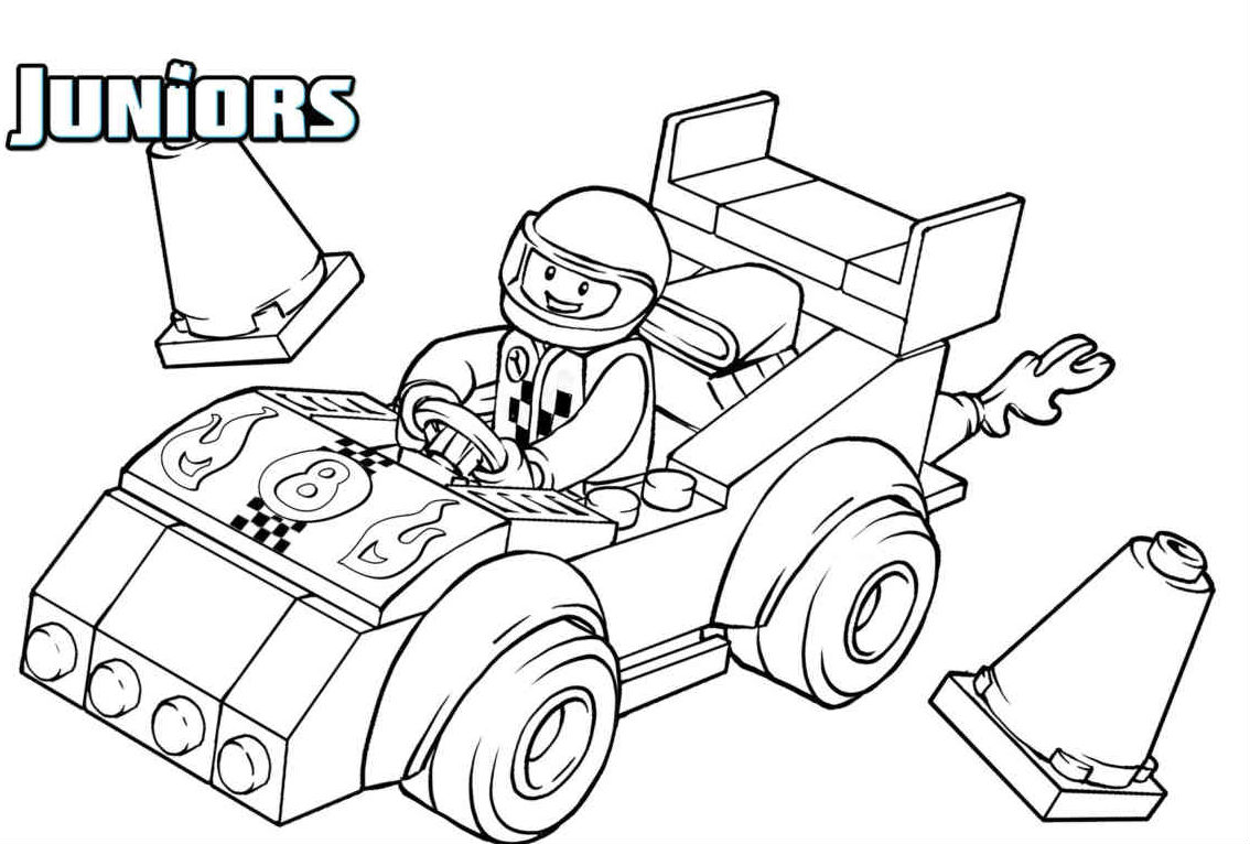 1134x766 Lego Driving A Race Car Lego Coloring Pages